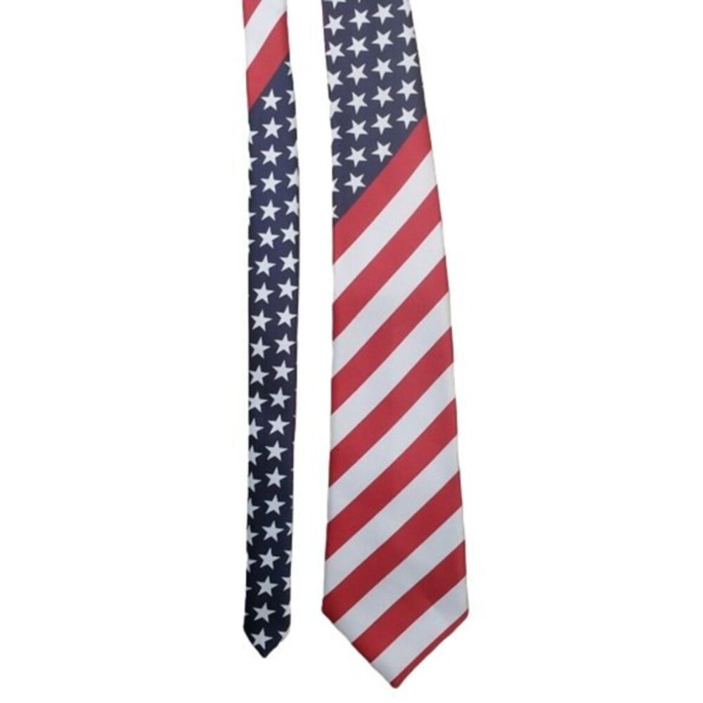 Rene Chagal American Flag Tie Necktie